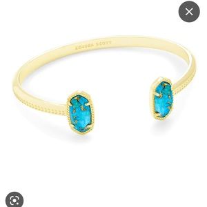 - Kendra Scott Elton Gold Cuff
Bracelet In Bronze Veined Turquoise